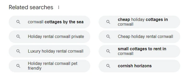 google related keywords