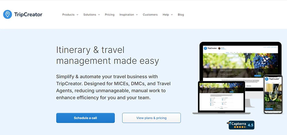 tripcreator home page